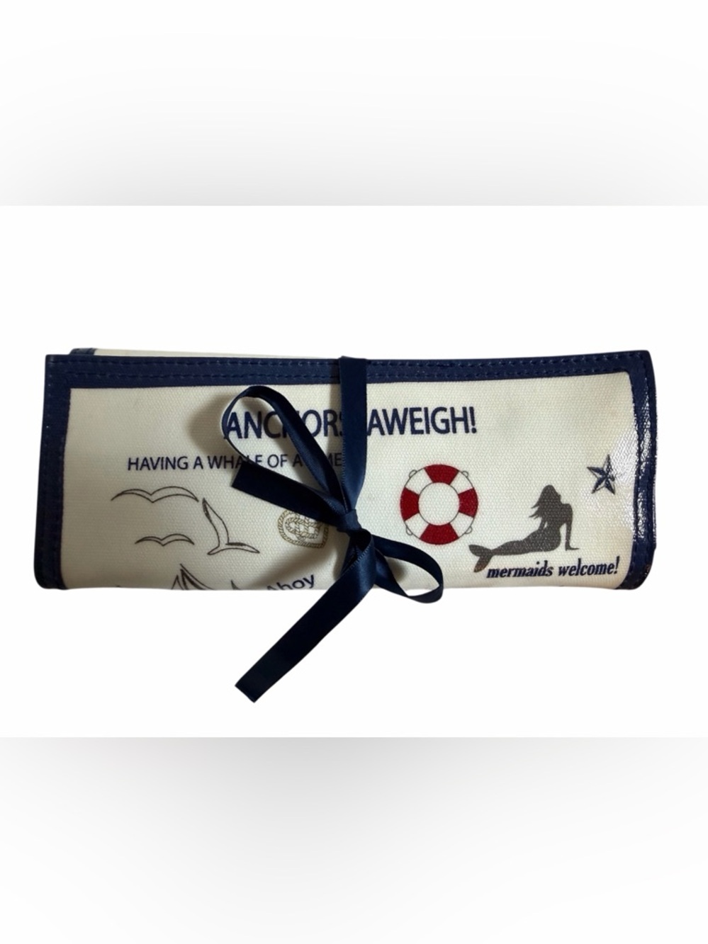 Brighton Nautical Anchor Jewelery Travel Roll Case with Nautical Motifs